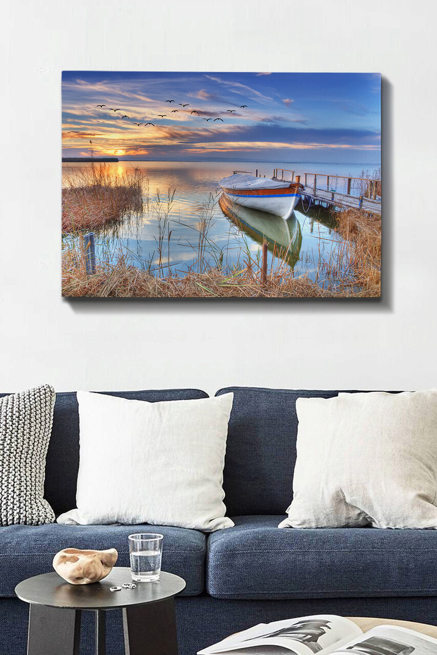 Tablou decorativ, Kanvas Tablo (70 x 100), Cadru: 100% LEMN (grosime: 3 cm), Multicolor - imagine 6